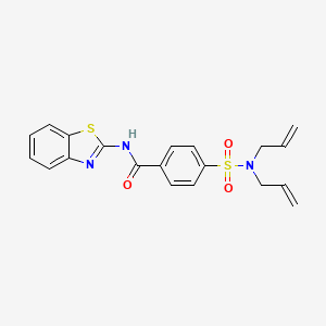 molecular formula C20H19N3O3S2 B2893071 N-(benzo[d]thiazol-2-yl)-4-(N,N-diallylsulfamoyl)benzamide CAS No. 476625-93-1