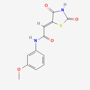 molecular formula C12H10N2O4S B2893089 (Z)-2-(2,4-dioxothiazolidin-5-ylidene)-N-(3-methoxyphenyl)acetamide CAS No. 882240-42-8