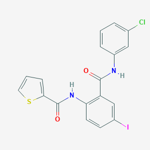 molecular formula C18H12ClIN2O2S B289309 N-{2-[(3-chloroanilino)carbonyl]-4-iodophenyl}thiophene-2-carboxamide 