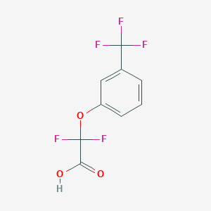 molecular formula C9H5F5O3 B2893090 2,2-Difluoro-2-[3-(trifluoromethyl)phenoxy]acetic acid CAS No. 338792-17-9
