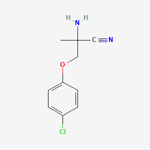 2-Amino-3-(4-chlorophenoxy)-2-methylpropanenitrile