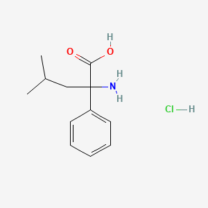 molecular formula C12H18ClNO2 B2893103 2-Amino-4-methyl-2-phenylpentanoic acid;hydrochloride CAS No. 2260936-59-0