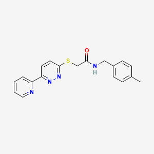 molecular formula C19H18N4OS B2893107 N-(4-methylbenzyl)-2-((6-(pyridin-2-yl)pyridazin-3-yl)thio)acetamide CAS No. 894004-40-1