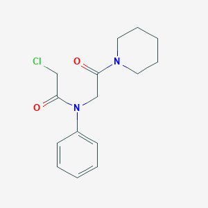 molecular formula C15H19ClN2O2 B2893109 2-Chloro-N-(2-oxo-2-piperidin-1-ylethyl)-N-phenylacetamide CAS No. 2411255-18-8
