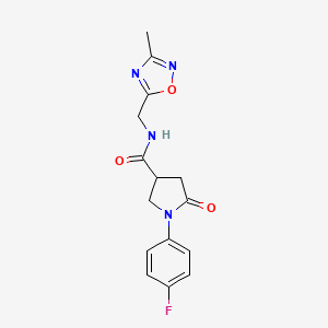 1-(4-fluorophenyl)-N-((3-methyl-1,2,4-oxadiazol-5-yl)methyl)-5-oxopyrrolidine-3-carboxamide