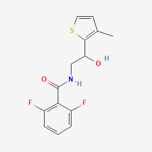 molecular formula C14H13F2NO2S B2893127 2,6-二氟-N-(2-羟基-2-(3-甲基噻吩-2-基)乙基)苯甲酰胺 CAS No. 1351613-13-2