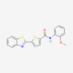 molecular formula C19H14N2O2S2 B2893131 5-(1,3-benzothiazol-2-yl)-N-(2-methoxyphenyl)thiophene-2-carboxamide CAS No. 622344-89-2