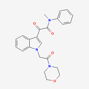 molecular formula C23H23N3O4 B2893137 N-methyl-2-(1-(2-morpholino-2-oxoethyl)-1H-indol-3-yl)-2-oxo-N-phenylacetamide CAS No. 872857-06-2
