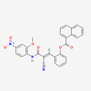 [2-[(E)-2-cyano-3-(2-methoxy-4-nitroanilino)-3-oxoprop-1-enyl]phenyl] naphthalene-1-carboxylate