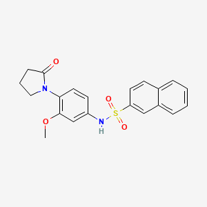 molecular formula C21H20N2O4S B2893143 N-[3-methoxy-4-(2-oxopyrrolidin-1-yl)phenyl]naphthalene-2-sulfonamide CAS No. 941958-50-5
