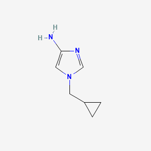 molecular formula C7H11N3 B2893148 1-(环丙基甲基)-1H-咪唑-4-胺 CAS No. 1260879-14-8