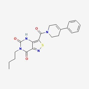 6-butyl-3-(4-phenyl-1,2,3,6-tetrahydropyridine-1-carbonyl)-4H,5H,6H,7H-[1,2]thiazolo[4,3-d]pyrimidine-5,7-dione