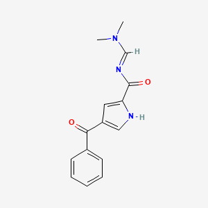 molecular formula C15H15N3O2 B2893159 4-benzoyl-N-(dimethylaminomethylidene)-1H-pyrrole-2-carboxamide CAS No. 338976-96-8