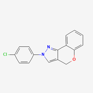 molecular formula C16H11ClN2O B2893160 2-(4-chlorophenyl)-4H-chromeno[4,3-c]pyrazole CAS No. 204377-14-0