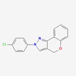 molecular formula C16H11ClN2O B2893160 2-(4-氯苯基)-4H-色烯并[4,3-c]吡唑 CAS No. 204377-14-0