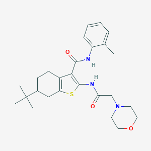 6-tert-butyl-N-(2-methylphenyl)-2-[(4-morpholinylacetyl)amino]-4,5,6,7-tetrahydro-1-benzothiophene-3-carboxamide