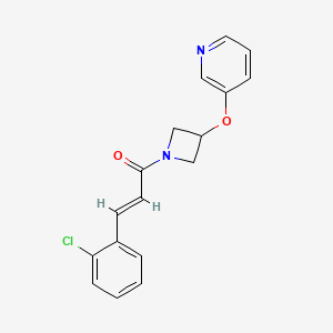 molecular formula C17H15ClN2O2 B2893172 (E)-3-(2-chlorophenyl)-1-(3-(pyridin-3-yloxy)azetidin-1-yl)prop-2-en-1-one CAS No. 1904637-21-3