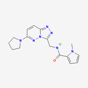 molecular formula C16H19N7O B2893178 1-methyl-N-((6-(pyrrolidin-1-yl)-[1,2,4]triazolo[4,3-b]pyridazin-3-yl)methyl)-1H-pyrrole-2-carboxamide CAS No. 2034324-29-1
