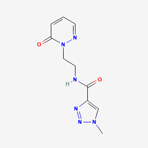 molecular formula C10H12N6O2 B2893179 1-甲基-N-(2-(6-氧代吡哒嗪-1(6H)-基)乙基)-1H-1,2,3-三唑-4-甲酰胺 CAS No. 1219842-12-2