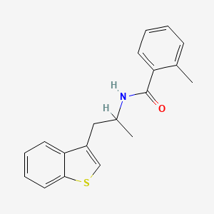 molecular formula C19H19NOS B2893183 N-(1-(benzo[b]thiophen-3-yl)propan-2-yl)-2-methylbenzamide CAS No. 2034367-62-7