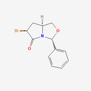 molecular formula C12H12BrNO2 B2893184 (3R,6S,7aS)-6-溴-3-苯基四氢吡咯并[1,2-c]恶唑-5(3H)-酮 CAS No. 176484-88-1