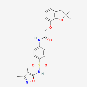 2-((2,2-dimethyl-2,3-dihydrobenzofuran-7-yl)oxy)-N-(4-(N-(3,4-dimethylisoxazol-5-yl)sulfamoyl)phenyl)acetamide