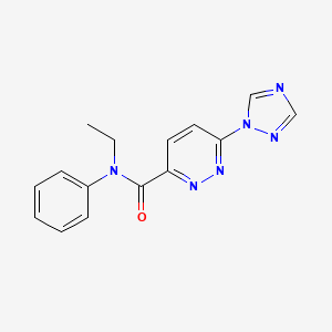 molecular formula C15H14N6O B2893191 N-ethyl-N-phenyl-6-(1H-1,2,4-triazol-1-yl)pyridazine-3-carboxamide CAS No. 1448036-76-7