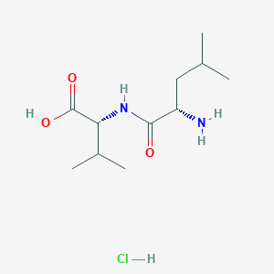 molecular formula C11H23ClN2O3 B2893200 (2R)-2-[[(2S)-2-氨基-4-甲基戊酰基]氨基]-3-甲基丁酸;盐酸盐 CAS No. 2253619-76-8