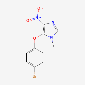 molecular formula C10H8BrN3O3 B2893208 5-(4-bromophenoxy)-1-methyl-4-nitro-1H-imidazole CAS No. 1061999-85-6
