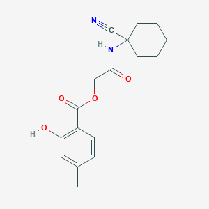 molecular formula C17H20N2O4 B2893210 [(1-Cyanocyclohexyl)carbamoyl]methyl 2-hydroxy-4-methylbenzoate CAS No. 878085-77-9