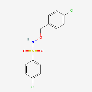 molecular formula C13H11Cl2NO3S B2893211 4-chloro-N-[(4-chlorobenzyl)oxy]benzenesulfonamide CAS No. 303998-80-3