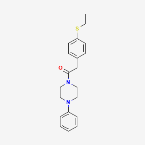 molecular formula C20H24N2OS B2893228 2-(4-(乙硫基)苯基)-1-(4-苯基哌嗪-1-基)乙酮 CAS No. 941930-42-3