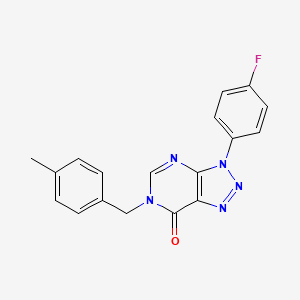 molecular formula C18H14FN5O B2893235 3-(4-fluorophenyl)-6-(4-methylbenzyl)-3H-[1,2,3]triazolo[4,5-d]pyrimidin-7(6H)-one CAS No. 863019-53-8