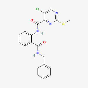 molecular formula C20H17ClN4O2S B2893246 N-[2-(benzylcarbamoyl)phenyl]-5-chloro-2-(methylsulfanyl)pyrimidine-4-carboxamide CAS No. 1099910-63-0