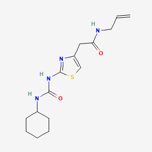 molecular formula C15H22N4O2S B2893251 N-allyl-2-(2-(3-cyclohexylureido)thiazol-4-yl)acetamide CAS No. 921476-28-0