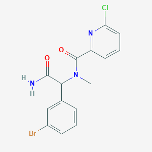 molecular formula C15H13BrClN3O2 B2893255 2-(3-bromophenyl)-2-[1-(6-chloropyridin-2-yl)-N-methylformamido]acetamide CAS No. 1796890-54-4