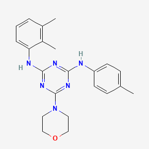 molecular formula C22H26N6O B2893278 N2-(2,3-dimethylphenyl)-6-morpholino-N4-(p-tolyl)-1,3,5-triazine-2,4-diamine CAS No. 946363-42-4