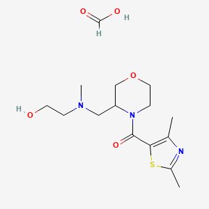 molecular formula C15H25N3O5S B2893279 (2,4-Dimethylthiazol-5-yl)(3-(((2-hydroxyethyl)(methyl)amino)methyl)morpholino)methanone formate CAS No. 1421472-56-1