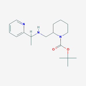 molecular formula C18H29N3O2 B2893288 tert-Butyl 2-(((1-(pyridin-2-yl)ethyl)amino)methyl)piperidine-1-carboxylate CAS No. 1353972-38-9