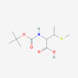 molecular formula C10H19NO4S B2893289 2-[(2-Methylpropan-2-yl)oxycarbonylamino]-3-methylsulfanylbutanoic acid CAS No. 2253639-57-3