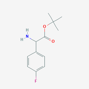 molecular formula C12H16FNO2 B2893292 Tert-butyl 2-amino-2-(4-fluorophenyl)acetate CAS No. 1393687-30-3