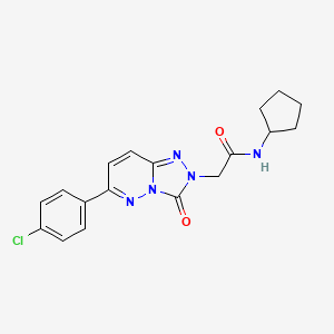 2-(6-(4-chlorophenyl)-3-oxo-[1,2,4]triazolo[4,3-b]pyridazin-2(3H)-yl)-N-cyclopentylacetamide