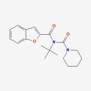 molecular formula C19H24N2O3 B2893303 N-(benzofuran-2-carbonyl)-N-(tert-butyl)piperidine-1-carboxamide CAS No. 899754-98-4