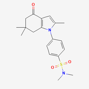 N,N-dimethyl-4-(2,6,6-trimethyl-4-oxo-4,5,6,7-tetrahydro-1H-indol-1-yl)benzenesulfonamide