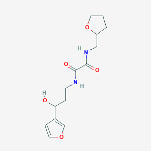 molecular formula C14H20N2O5 B2893309 N1-(3-(furan-3-yl)-3-hydroxypropyl)-N2-((tetrahydrofuran-2-yl)methyl)oxalamide CAS No. 1428379-45-6