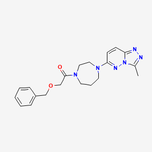molecular formula C20H24N6O2 B2893312 1-[4-(3-Methyl-[1,2,4]triazolo[4,3-b]pyridazin-6-yl)-1,4-diazepan-1-yl]-2-phenylmethoxyethanone CAS No. 2320463-82-7
