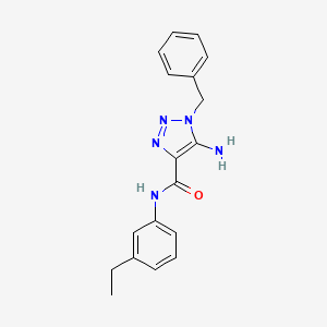 molecular formula C18H19N5O B2893313 5-amino-1-benzyl-N-(3-ethylphenyl)-1H-1,2,3-triazole-4-carboxamide CAS No. 899749-98-5
