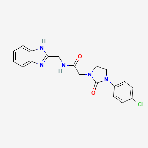 N-((1H-benzo[d]imidazol-2-yl)methyl)-2-(3-(4-chlorophenyl)-2-oxoimidazolidin-1-yl)acetamide