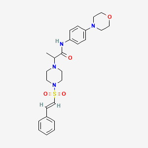 molecular formula C25H32N4O4S B2893325 N-(4-morpholin-4-ylphenyl)-2-[4-[(E)-2-phenylethenyl]sulfonylpiperazin-1-yl]propanamide CAS No. 924723-05-7