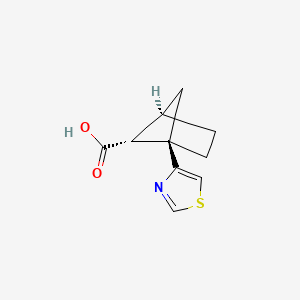 molecular formula C10H11NO2S B2893328 (1R,4R,5R)-1-(噻唑-4-基)双环[2.1.1]己烷-5-羧酸 CAS No. 2227644-92-8